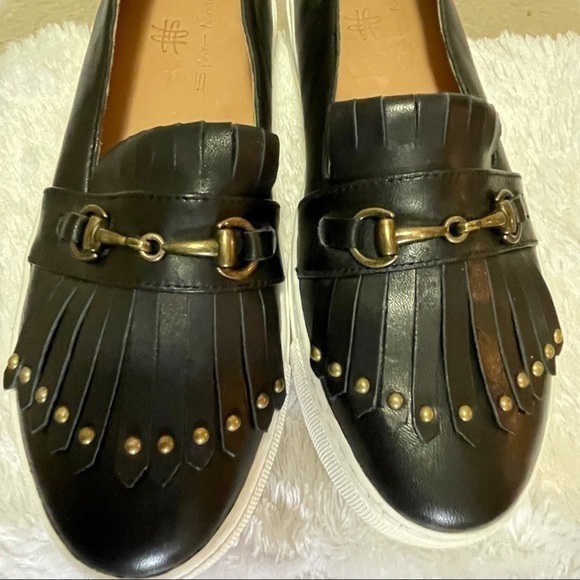 Sylvia Noster Folded Kiltie Slip on Sneakers Sz 7 - Picture 5 of 8